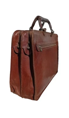 Итальянский коричневый тосканский кожаный бизнес портфель сумка винтажный - Изображение 1 из 4