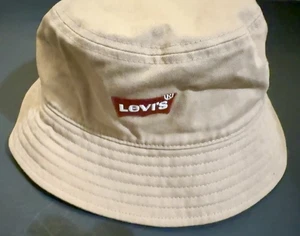 Levis Strauss Bucket Hat Light Khaki Fitted Size Medium Logo Authentic Levi’s VG - Picture 1 of 7