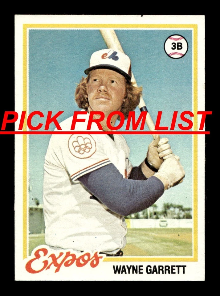 1978 Topps Baseball #454-724 EX-MT/NM Pick From List ALL PICTURED ss1 - Image 1 of 1