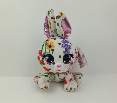 NWT Gund P.Lushes Pets Flora Karrats Bunny Rabbit 9” Plush Flowers & Polka Dots - Image 1 of 4