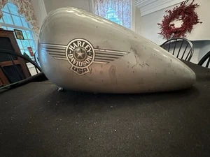 Vintage Harley Davidson Motorcycle Gas Tank - Left Side - Picture 1 of 10