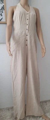 LASCANA Overall Damen Jumpsuit  Einteiler Hosenanzug sand Gr. 38 NEU - Bild 1 von 4
