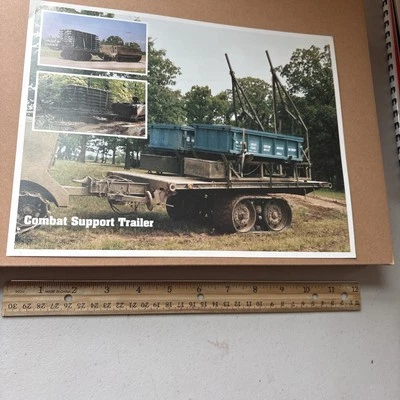 Remolque de apoyo de combate Caterpillar 1989 vintage vehículo militar folleto especificaciones Foto 1 de 2