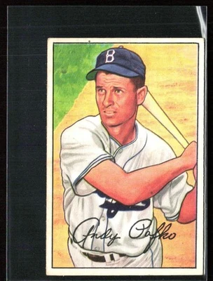 Andy Pafko 1952 Bowman C #204 Brooklyn Dodgers Foto 1 de 2