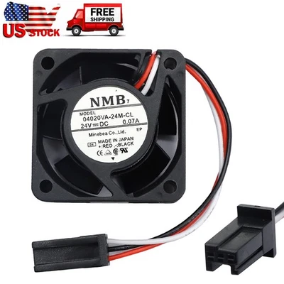New Cooling Fan 24V 0.07A For Fanuc NMB A90L-0001-0510 04020VA-24M-CL 4020 3wire - Image 1 of 4