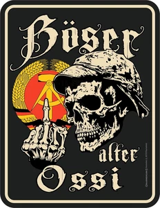 Deko Blechschild DDR Rentner Böser alter Ossi - Bild 1 von 4