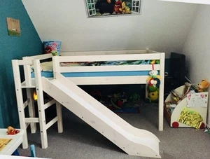 FLEXA Halbhohes Bett mit Rutsche, Matratze 140x200 - Bild 1 von 6