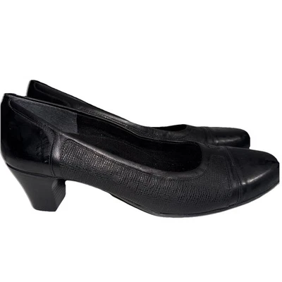 Zapatos de tacón MUNO AMERICAN Jillian charol negro puntera cuero talla 10 Foto 1 de 4