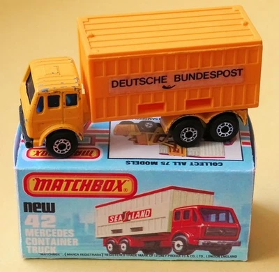 Matchbox Superfast Mercedes Container Truck "Deutsche Bundespost" - Bild 1 von 3