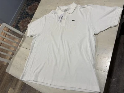 Lacoste Polo Shirt Mens 3XL White Classic Fit Crocodile Logo 100% Cotton NWT - Image 1 of 4