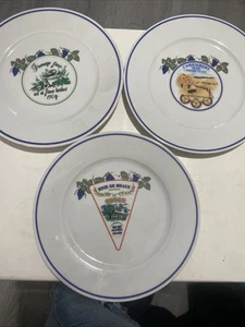 3 Revol French Porcelain Cheese Plates Different Labels Brie Camembert Frais. D - Picture 1 of 5