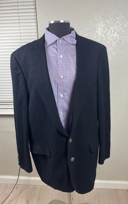 Neiman Marcus Men's Overcoat Black 100% Cashmere Jacket Coat - Image 1 of 4