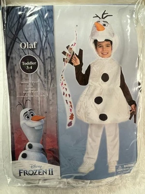 Disfraz de Halloween Olaf Frozen II para niño pequeño talla 3-4 3 piezas NUEVO en bolsa Foto 1 de 4