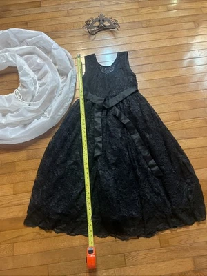 Bell of the ball Halloween costume. Three-piece. Mask ,dress ,hoop skirt. Small. - Image 1 of 4