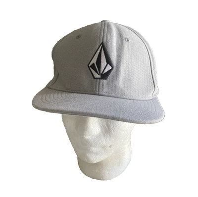 Volcom Men's L/XL Baseball Hat Cap Gray Stone Heather 6-Panel Logo Flat Bill EUC - Image 1 of 4
