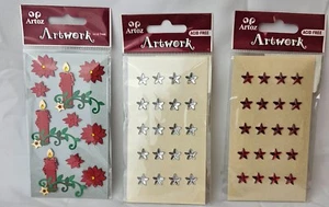 Artoz Artwork Sticker Kerze mit Weihnachtsstern oder Kristall Stern rot und klar - Bild 1 von 7