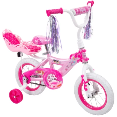GIRLS KIDS TRAINING BIKE Disney Princess 12" Wheels Bicycle with Doll Carrier - Image 1 of 4