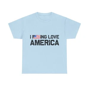 I F***ing Love America USA Patriotic Unisex Heavy Cotton Tee - Bild 1 von 21