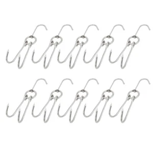 10Pcs Meat Butcher Hook Bacon Hanger Turkey Holder Bbq Grill Hanger - Picture 1 of 12