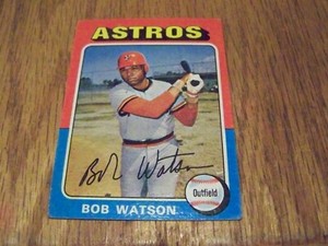 BOB WATSON 1975 TOPPS MINI  BASEBALL CARD #227
