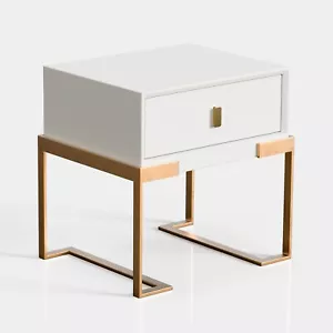 Modern Bedroom Nightstand Wood Bedside Table End Table Night Stand with Drawer - Picture 1 of 13