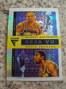 2020-21 Panini Flux Silver Prizm Russell Westbrook Magic Johnson Deja Vu #5 NBA