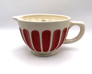 HARRY & DAVID MEASURING MUG BOWL FARM HOUSE KITCHEN BEIGE AND RED LINES CUP/XIC - Picture 1 of 12