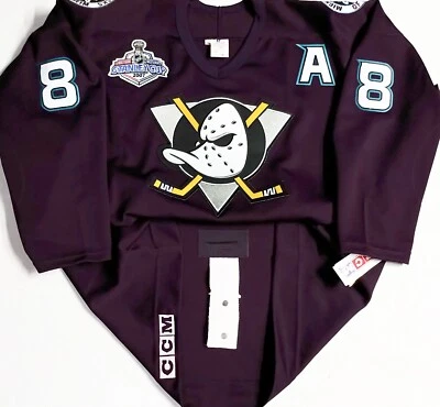 Camiseta auténtica E/P-de colección-pro-54 Teemu Selanne Anaheim Mighty Ducks 2007 copa ccm Foto 1 de 4