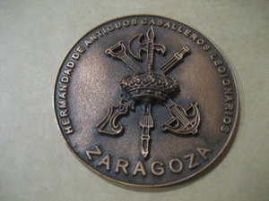 MEDALLA BRONCE HERMANDAD ANTIGUOS CABALLEROS LEGIONARIOS DE ZARAGOZA. LA LEGION - Picture 1 of 1