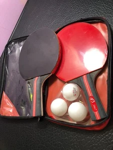 Ping Pong Paddle Set With 3 Balls - Picture 1 of 11