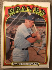 1972 Topps Darrell Evans Baseball Card #171 Braves HOF Mid-Grade