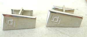 VINTAGE SILBERFARBENE MANSCHETTENKNÖPFE - Bild 1 von 5