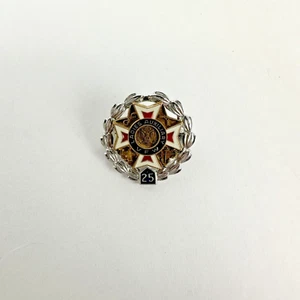 VFW Ladies Auxiliary Sterling Silver Pin 25 Year - Veterans of Foreign Wars - Picture 1 of 6