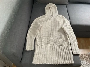 Kuscheliger Damen Stricklongpullover 36 H&M Mit Kapuze Beige Hell Langarm - Bild 1 von 8
