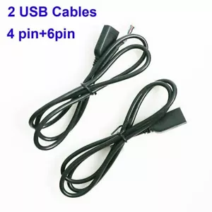 Adaptador de cable USB de 4 y 6 pines 2 piezas para radio de automóvil estéreo conector de cable USB estéreo Android - Imagen 1 de 7