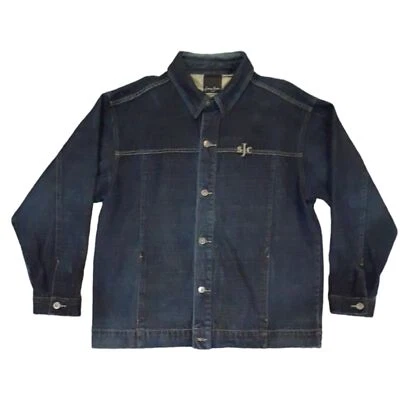 Chaqueta vaquera vintage Sean John para hombre talla XL color azul marino denim (peso pesado) Foto 1 de 4