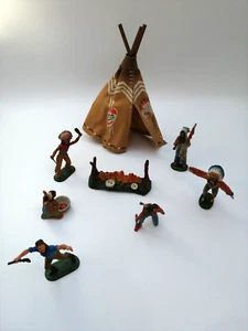 Elastolin Vaquero e Indio Figuras Set con Tipi y Fogata - Imagen 1 de 20