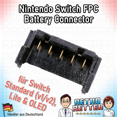 RETRORESCUE Nintendo Switch Batterie / Akku 5 pin FPC Connector Mainboard Anschluss Port