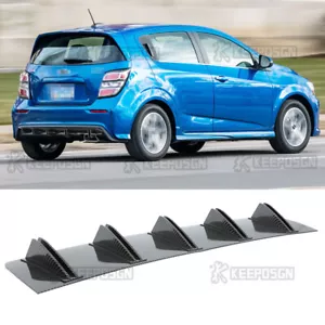 Carbon Rear Diffuser 10 Fins Bumper Splitter Spoiler Lip For Chevrolet Sonic LT - Bild 1 von 11