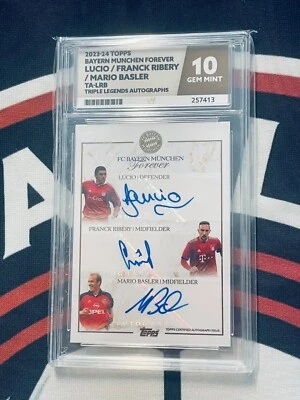 Franck Ribery/Lucio/Basler Bayern Forever Triple Auto Ace 10 - Bild 1 von 2