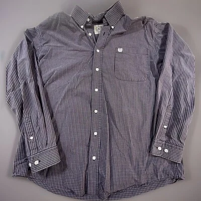 CAMISA DE HOMBRE CINCH WESTERN CON BOTONES TALLA MEDIANA A CUADROS MORADOS Foto 1 de 4