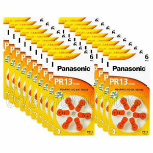 120 cells x Panasonic 13 Size Hearing Aid batteries PR13 PR48 1.4V 0%Hg Zinc air - Picture 1 of 3