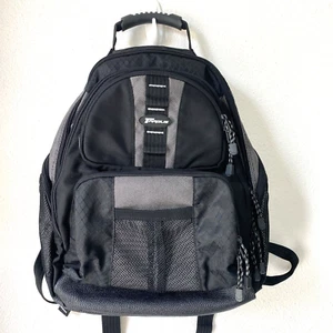Targus Sport Laptop Backpack Black and Silver Gray Padded Excellent Condition - Picture 1 of 21