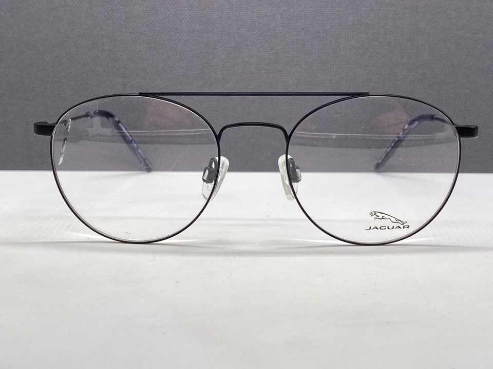 Jaguar Brille Herren Rund Schwarz Panto matt  33711 Germany Groß XL - Bild 1 von 4
