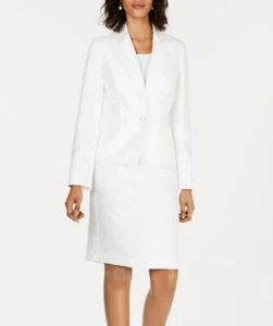 LE SUIT 18 Vanilla Ice Notch Collar 2-Pc. Skirt Suit NWT $200 - Picture 1 of 4