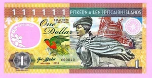 PITCAIRN ISLANDS 1 DOLLAR 2018 BEAUTIFUL GIRL SOUTH PACIFIC Polymer UNC - Picture 1 of 2