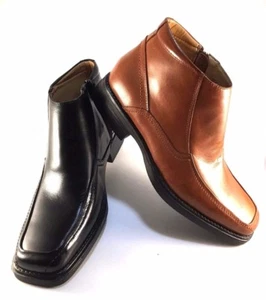 La Milano B5506 Tan Leather Men's Dressy Ankle Boots - Picture 1 of 13