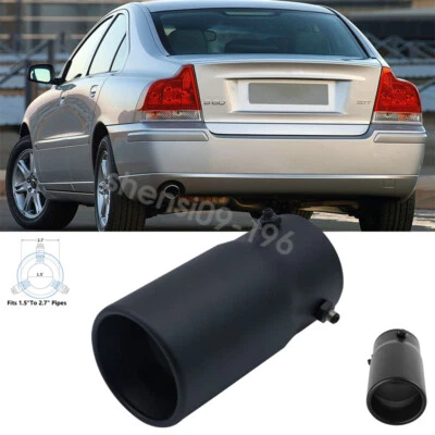 For Volvo S60 V60 Car Exhaust Pipe Rear Tail Throat Muffler Stainless Steel Foto 1 de 4