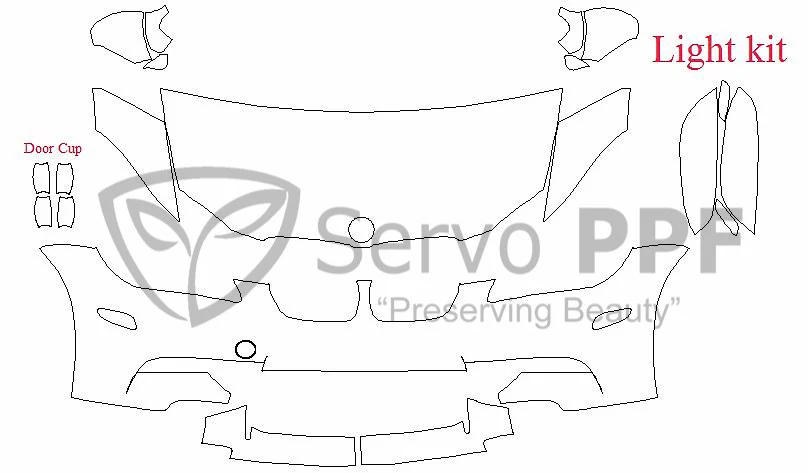 Kit de sutiã transparente Precut 3M PRO Series para 08-13 BMW M3 (E90, E92, E93) - Imagem 1 de 4