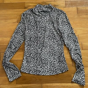 Shein Shirt Women XS XSmall Animal Print Pullover Blouse Long Sleeve - Picture 1 of 9